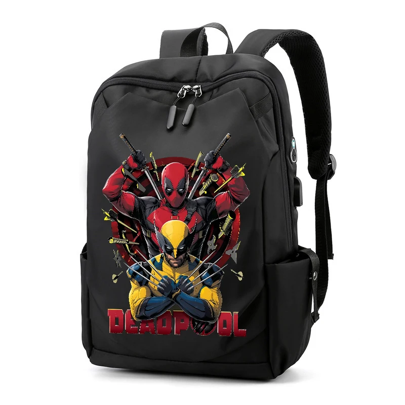 New Deadpool and Wolverine School Bags Cartoon Printed Kids Backpacks Large-capacity Children School Backpack Birthday Gifts