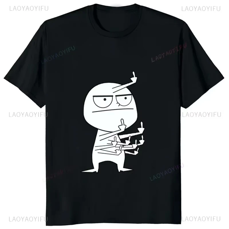 

Middle Finger Funny Maniac Printed Man T Shirt Loose Casual Fashion Harajuku Hip Hop T-shirt Hipster Streetwear Comfort Clothing