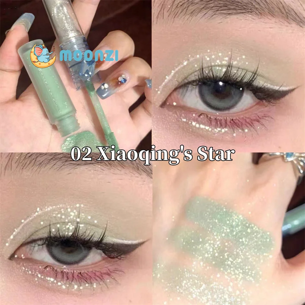 Glitter Highlighter Liquid Eye Shadow Eyeliner Durable Waterproof Gold Shimmer And Shine Eye Silkworm Pencil Makeup Beauty Tool