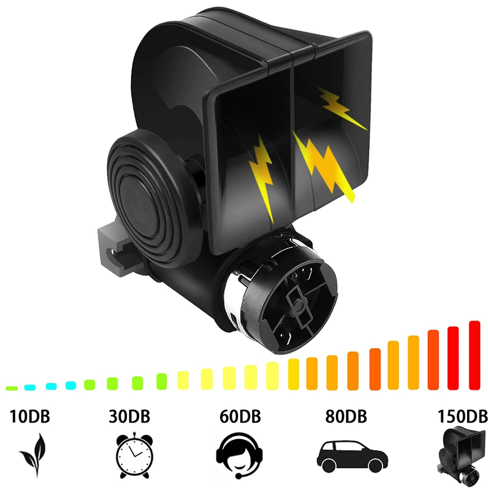 Snail Air Horn With Compressor Relay Harness 12V 150db Super Loud Dual Tone Car Horn For Truck Motorcycle Car Accessory