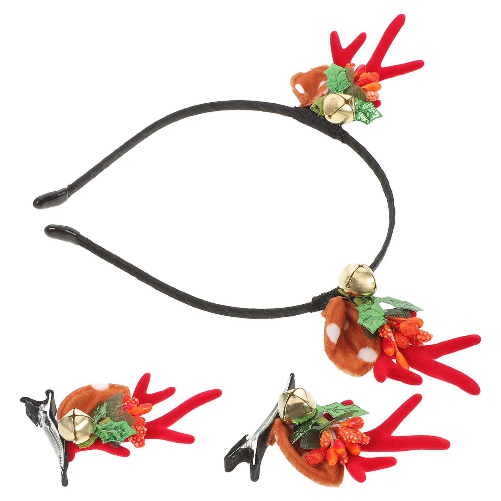 

1Set Reindeer Antlers Headband Cute Deer Ears Shiny Crown Holiday Headwear Christmas Party Accessories Antler Headpiece