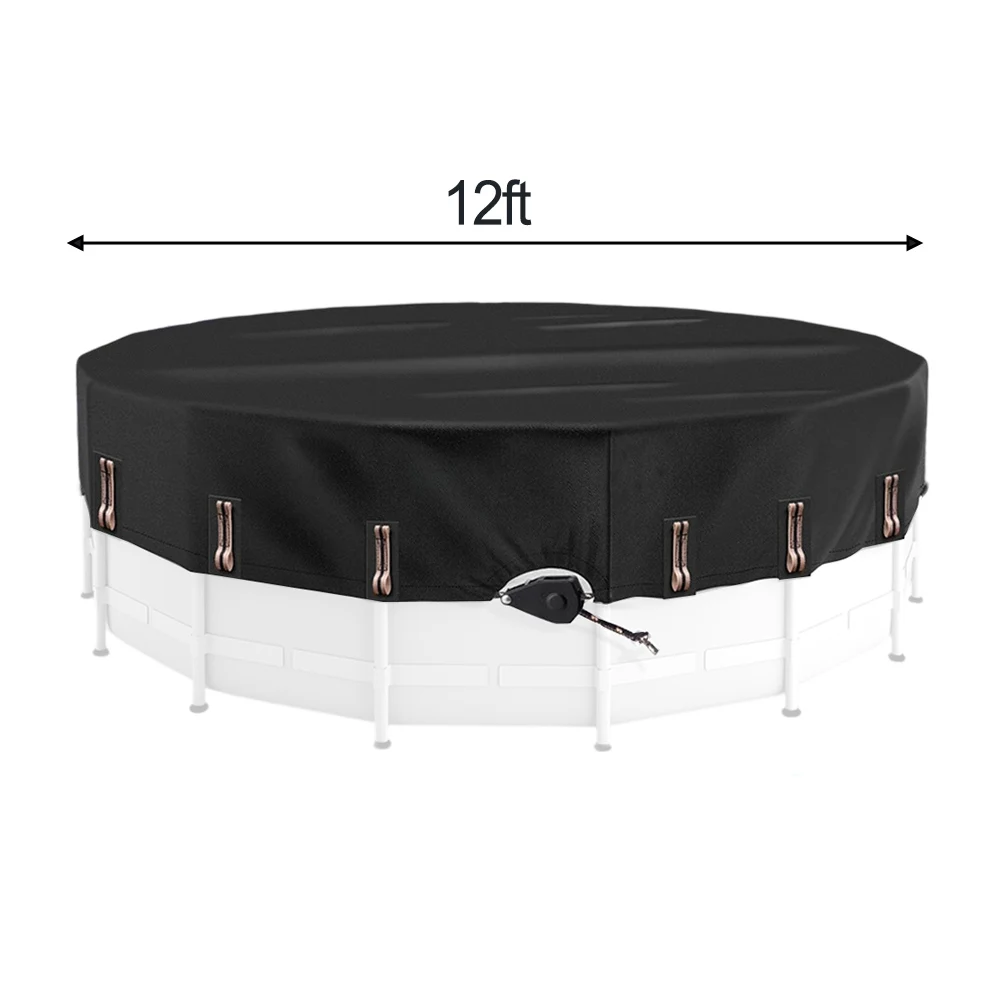 Efficient Round Pool Cover for Swimming Pools and Hot Tubs Features Windproof Design and Temperature Maintenance Functionality