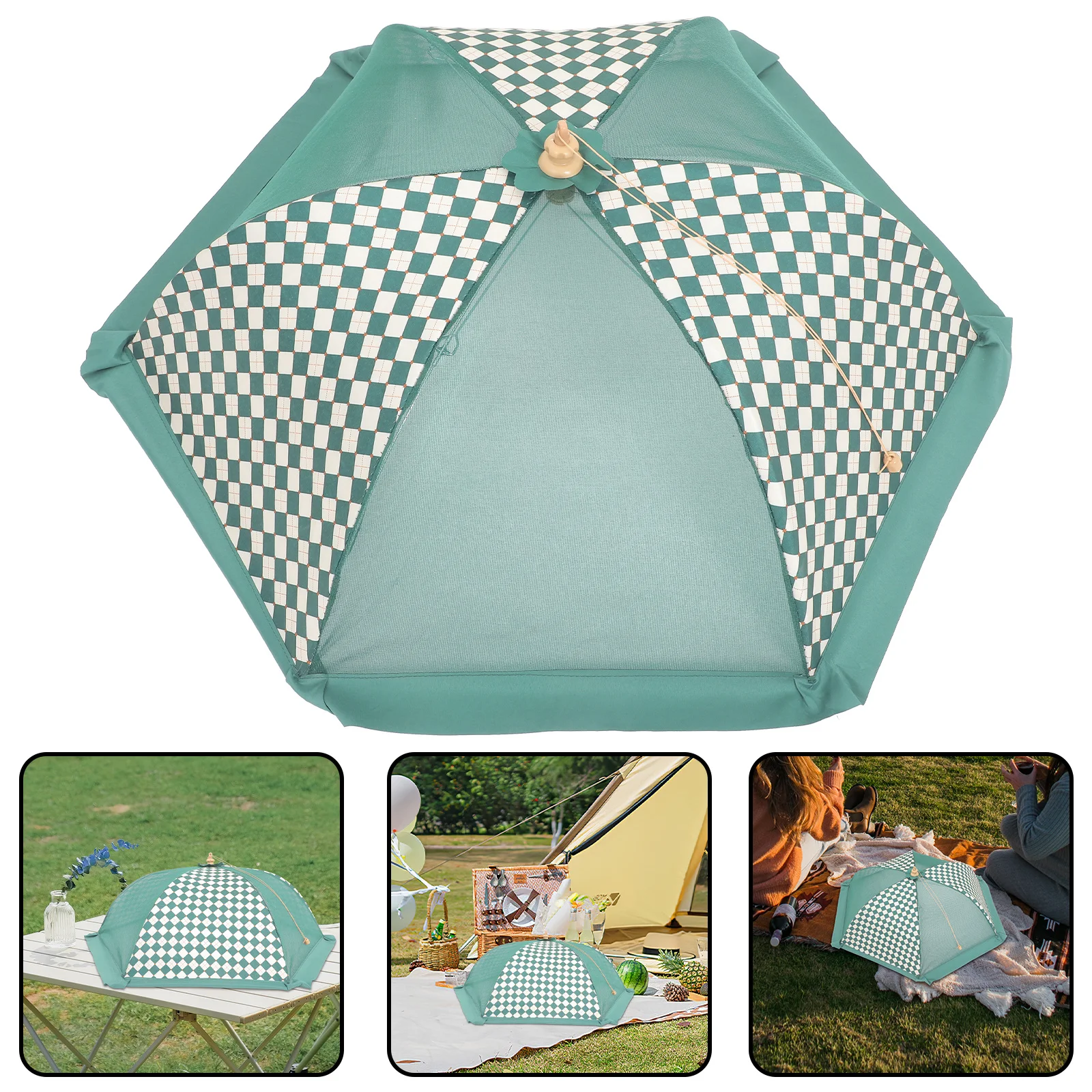 

Mesh Food Tent Foldable Steel Wire Frame Outdoor Dining Table Cover For Picnic Camping Kitchen Anti-Fly Food Protector