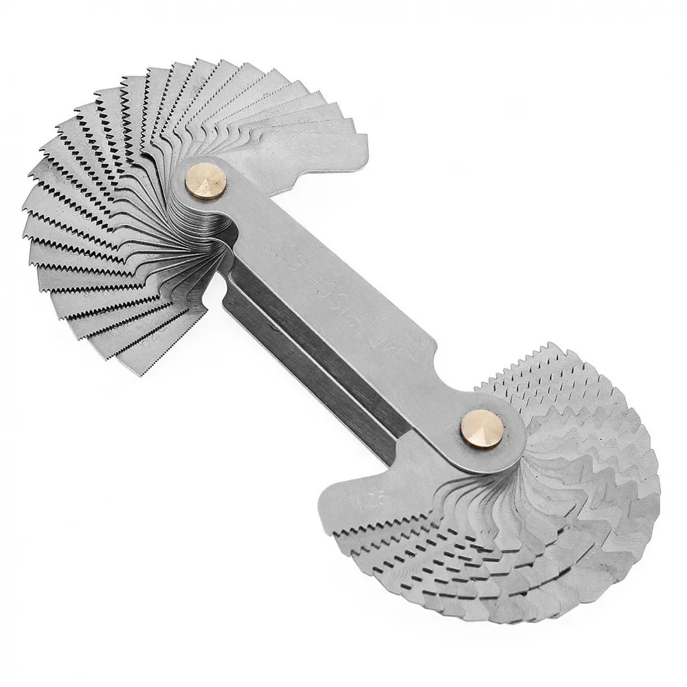 Metric 60 Degree Imperial 55 Degree Screw Thread Gauge Template Thread Measuring Inspection Tool
