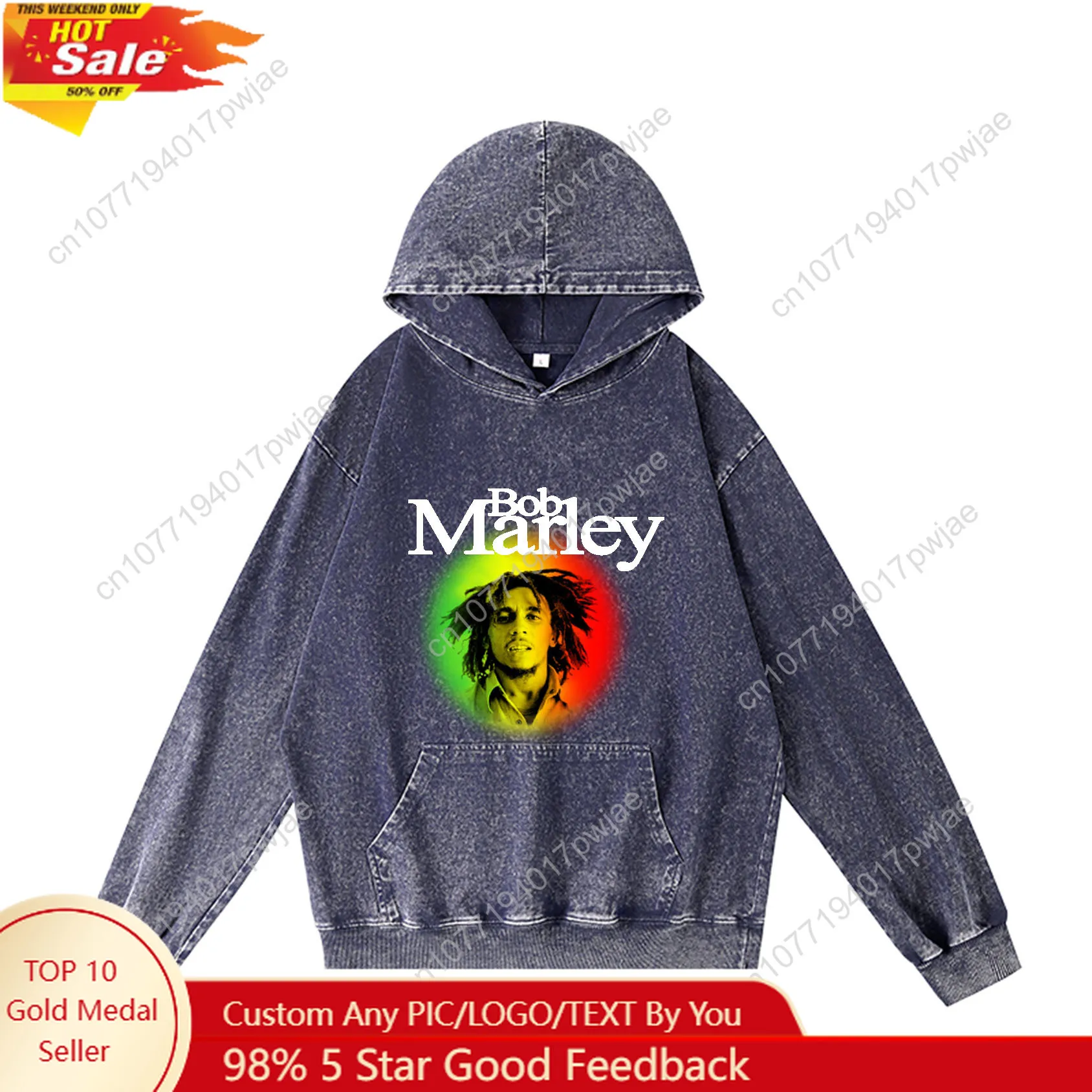 

Bob Marley Jamaica Singer Hoodie Hooded Sweatshirt Men Woman Vintage Pullover Sweatshirt With Pocket Oversized Customized Top