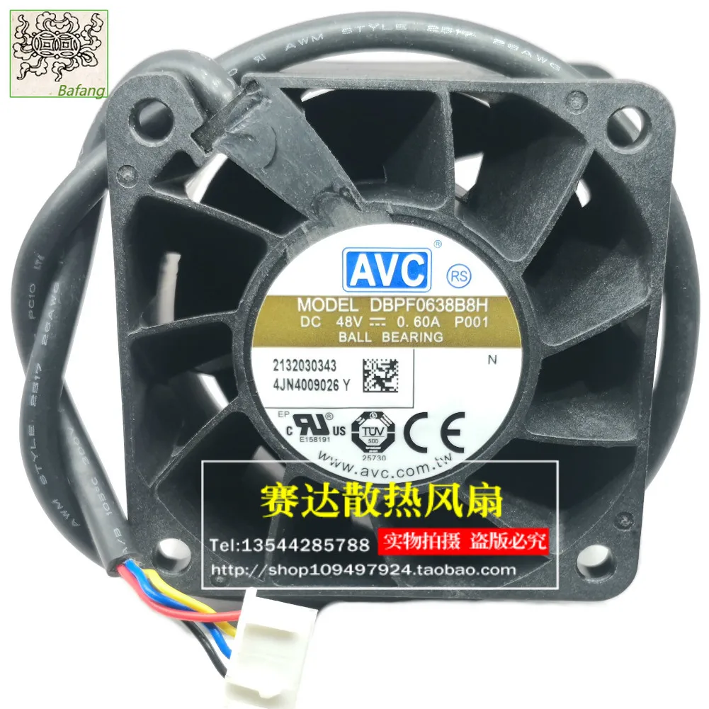 

Jinlingge For AVC 6038 48V 0.60A IP68 DBPF0638B8H Waterproof Server Cooling Fan 60*60*38mm