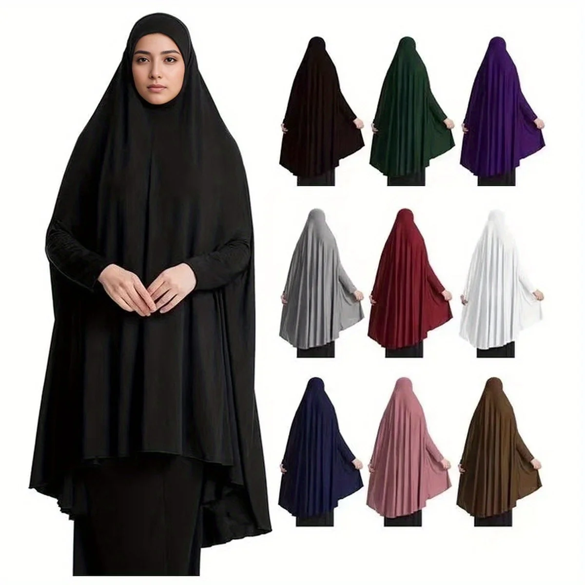 New Solid Color Elastic Breathable Middle East Oriented Elegant Fashion Versatile Ladies Shawl One