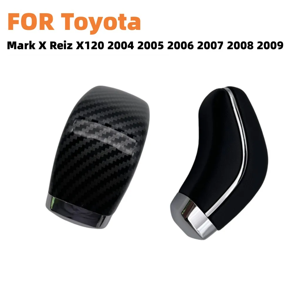 Automatic AT leather Shift Gear Knob Lever Gaitor Boot Cover For Lexus Toyota Mark X Reiz X120 2004 - 2009 Car Accessories