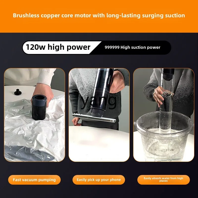 LTT car vacuum cleaner household large suction wireless charging car mini