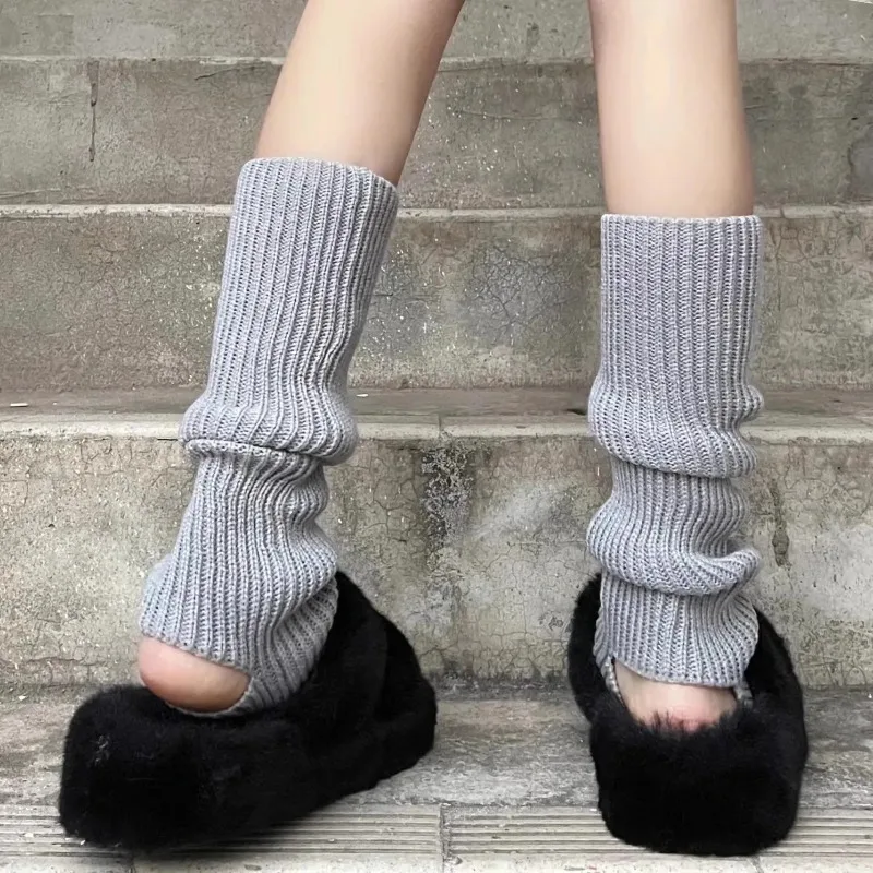 1/2pair Lolita Long Socks for Women Leg Warmers Knitted Stockings Warm Foot Cover Arm Leg Warmer Winter Crochet Socks Boot Cuffs