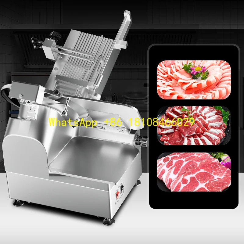 

Нож для нарезки замороженного мяса, 550 Вт, полностью автоматическая коммерческая новая машина для нарезки мяса, лезвие из марганцевой стали