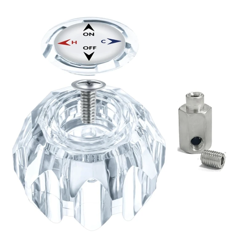 Shower Faucet Handle RP41661 for and Single Handle Tub Faucets,Knob with Button,Screw,Connector-A27R