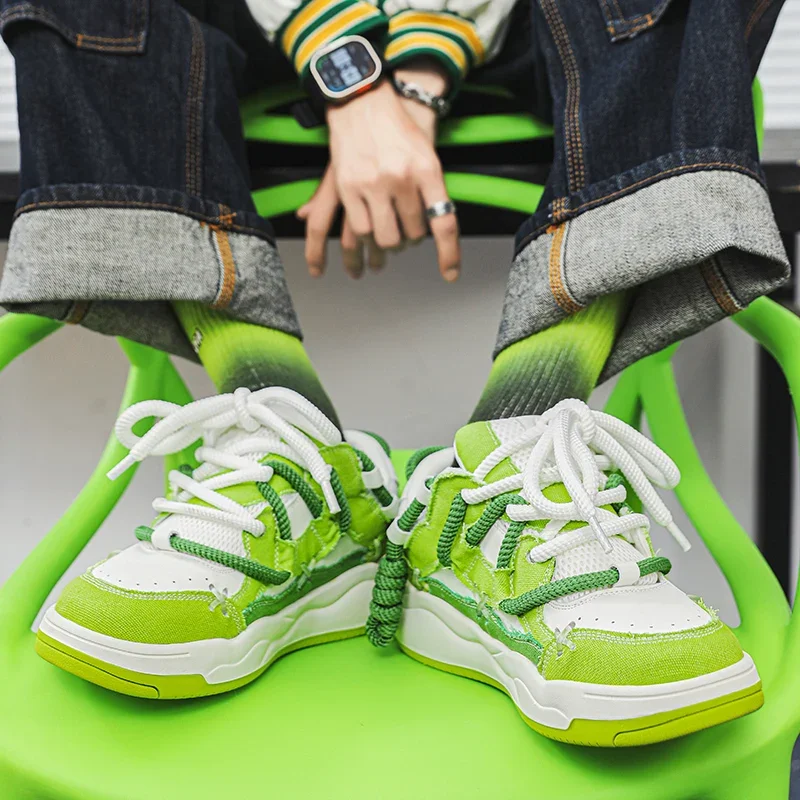 Chaussures de Skate Basses Décontractées pour Homme, Baskets Respirantes, Légères, Antidérapantes, Confortables, de Marche, 2024