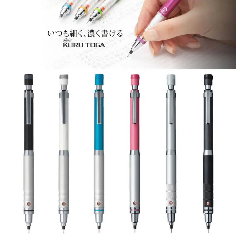 

Механический карандаш Uni Kuru Toga M5-1017/1012 для художников, 0.5 мм, с автоматическим вращением грифеля и металлическим захватом, для эскизов и точного рисования