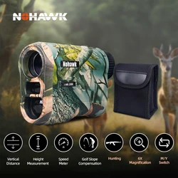 Nohawk Golf Laser Rangefinder Distance Meter with Slope Compensation Monocular Telescope For Hunting Golf