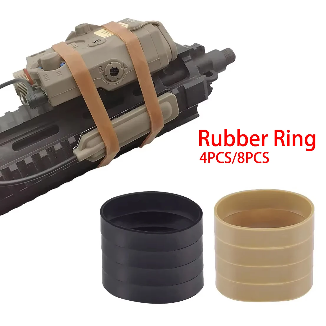 

Tactical Rubber Ring High Strength Elastic Hunting Rifle Rubber Band Softair For DBAL A2 PEQ15 Flashlight Laser Sight Airsoft