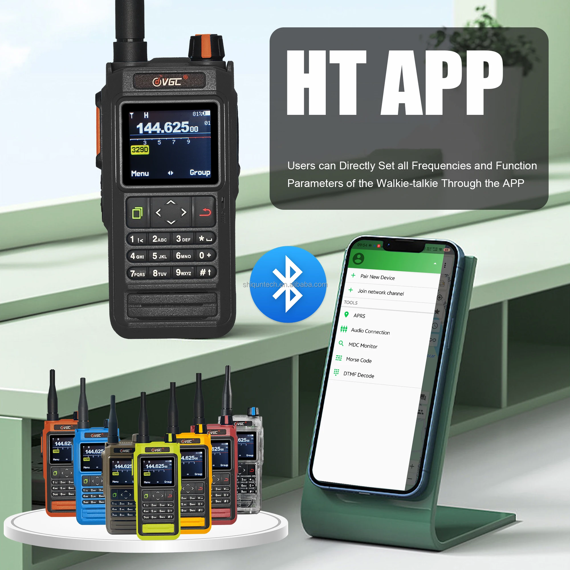 VR-N76 Radio HT Portabel Tahan Air IP67, Pemrograman Aplikasi, GPS, APRS, VHF/UHF, SMS, FM, Pengisi Daya Tipe-C, Radio Dua Arah untuk Amatir