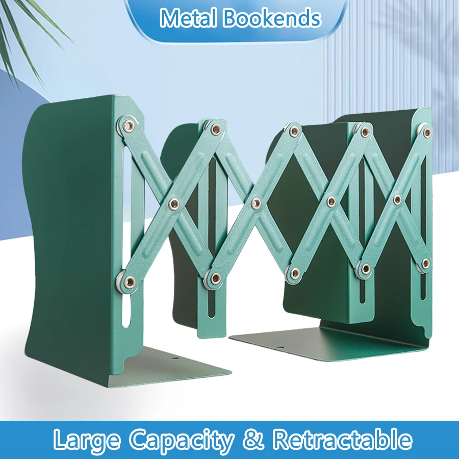 

Металлические подставки для книг большой емкости, выдвижная подставка для книг, регулируемая книжная полка, зажим для книг для домашнего офиса, легкое хранение книг
