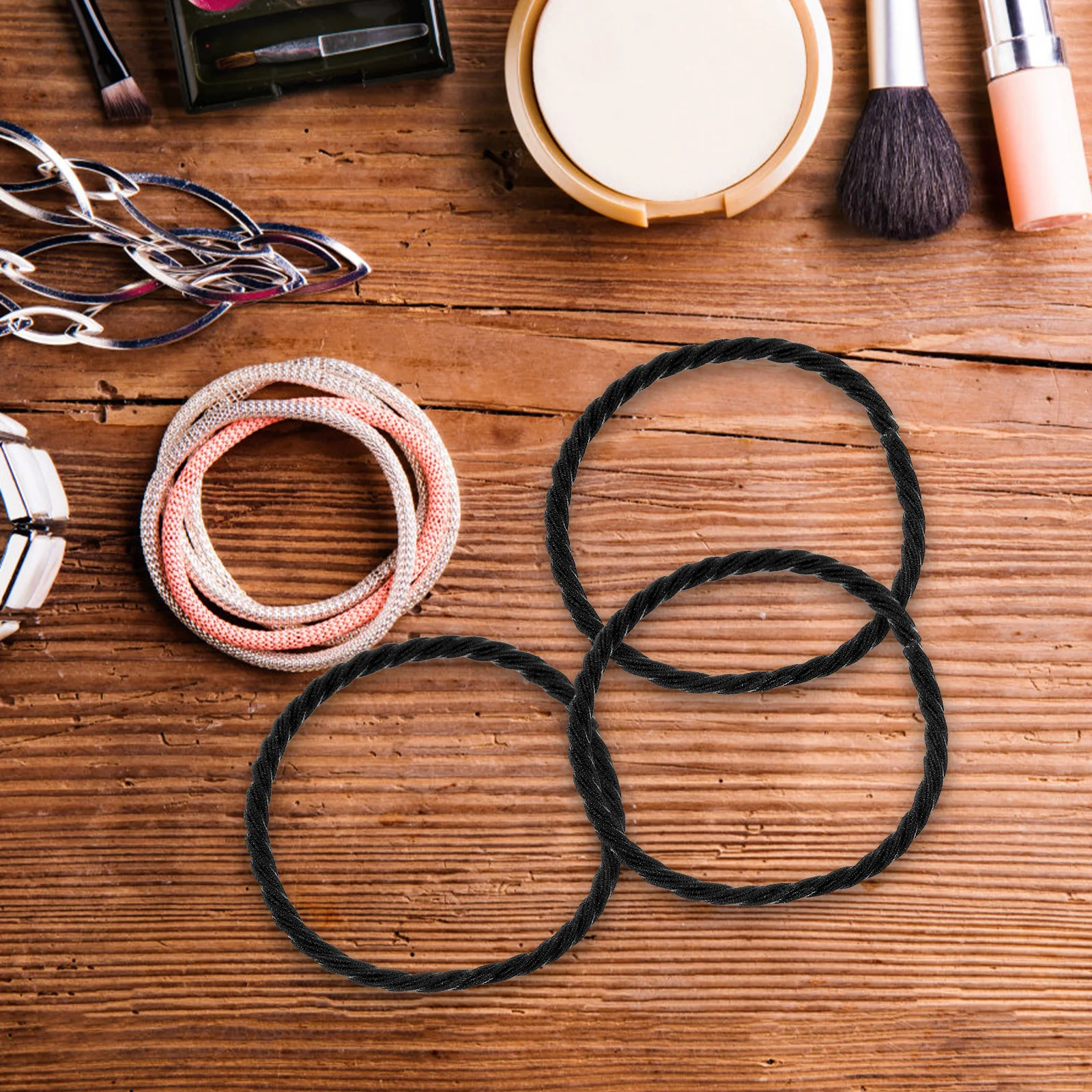 

40pcs Thick Ropes High Elastic Seamless Ponytail Holders Stretchable Hair Ties For Women Daily Wear Party Hair Accessories