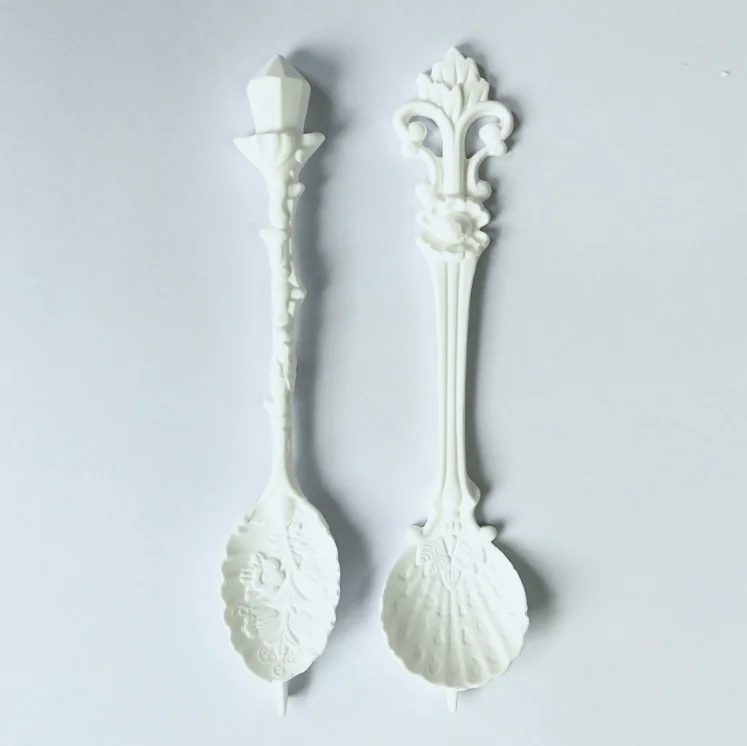 Colher Lace Líquido Silicone Mold, Fondant Soft Pottery Clay Glue Gum Modeling Tool, Europeu