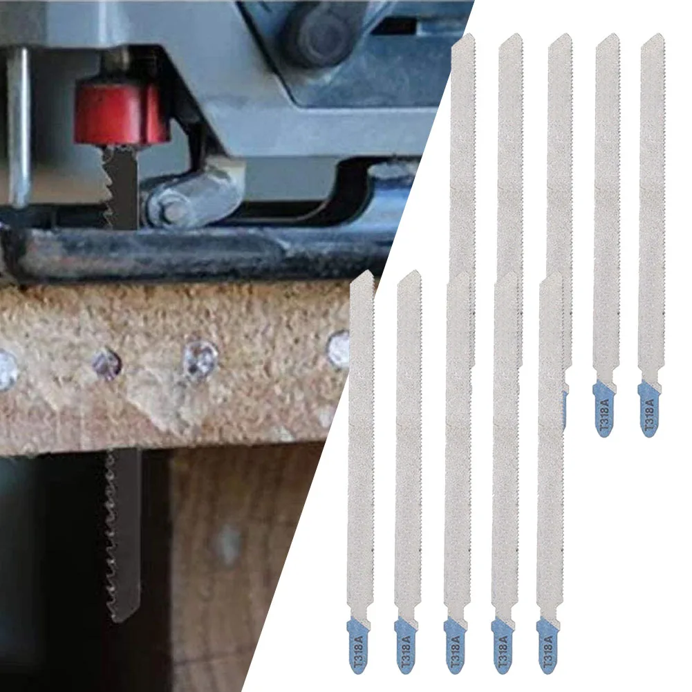 10 SZTUK 132MM Zestaw brzeszczotów do wyrzynarek HSS T318A Brzeszczot do wyrzynarek Akcesoria do elektronarzędzi do drewna Płyta z włókna PVC Cienki metal