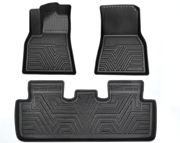 

3PCS TPE All Weather Waterproof Floor Mat For Y Diamond Pattern Non-slip Accessories Custom TPE Car Mats