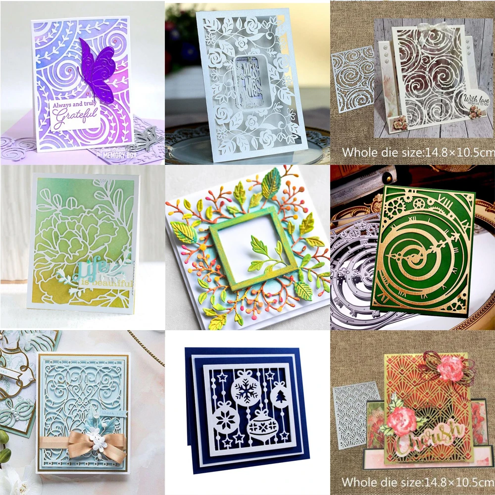 Rahmen Hintergrund Blätter Blumen Metall Schneidwerk zeuge Schablonen Scrap booking Album Papier karte dekorative Prägung Stanz ungen Schablone