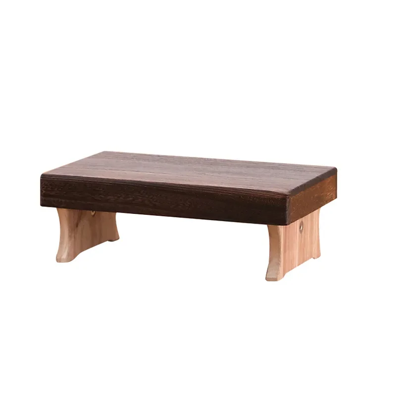 Wood Ergonomic Meditation Bench- Portable Design with Folding Legs Wooden Low Seat for Meditations Seiza and Kids