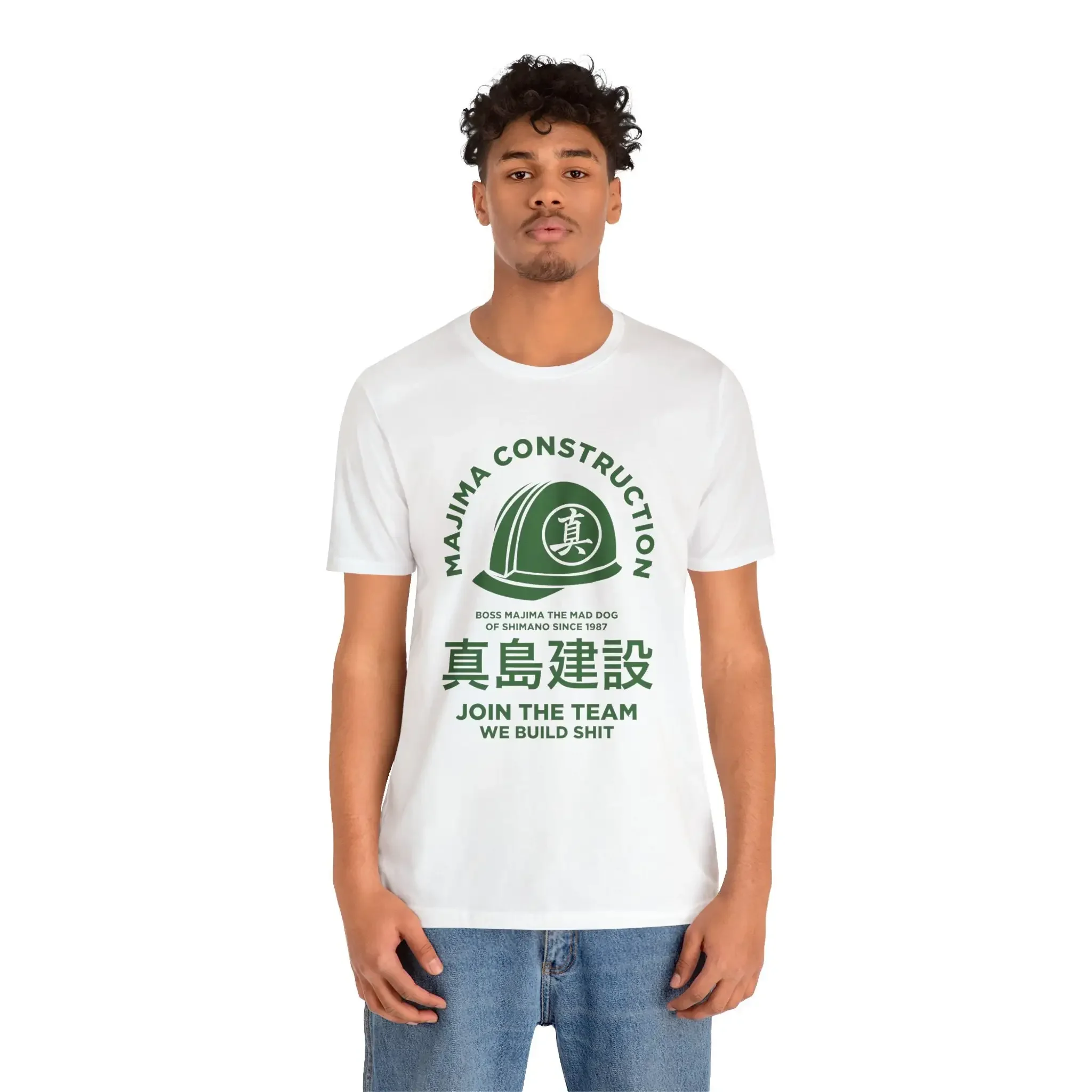 Majima Construction Yakuza T-shirtMajima Construction Unisex Jersey Short Sleeve Tee