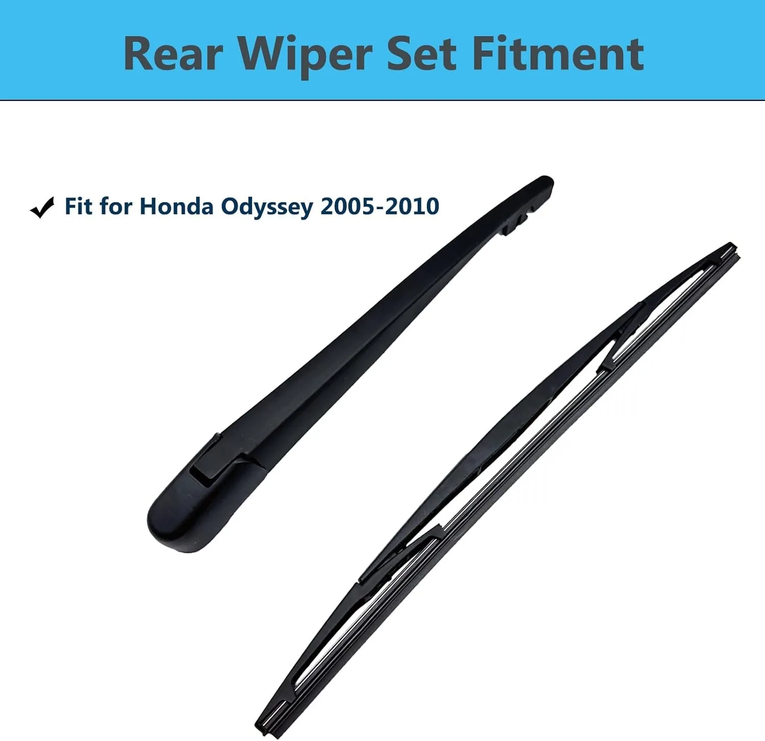 

Rear Windshield Wiper Arm & Blade Replacement, Factory OE Style Wiper Arm Blade Set For Honda Odyssey 2005-2010