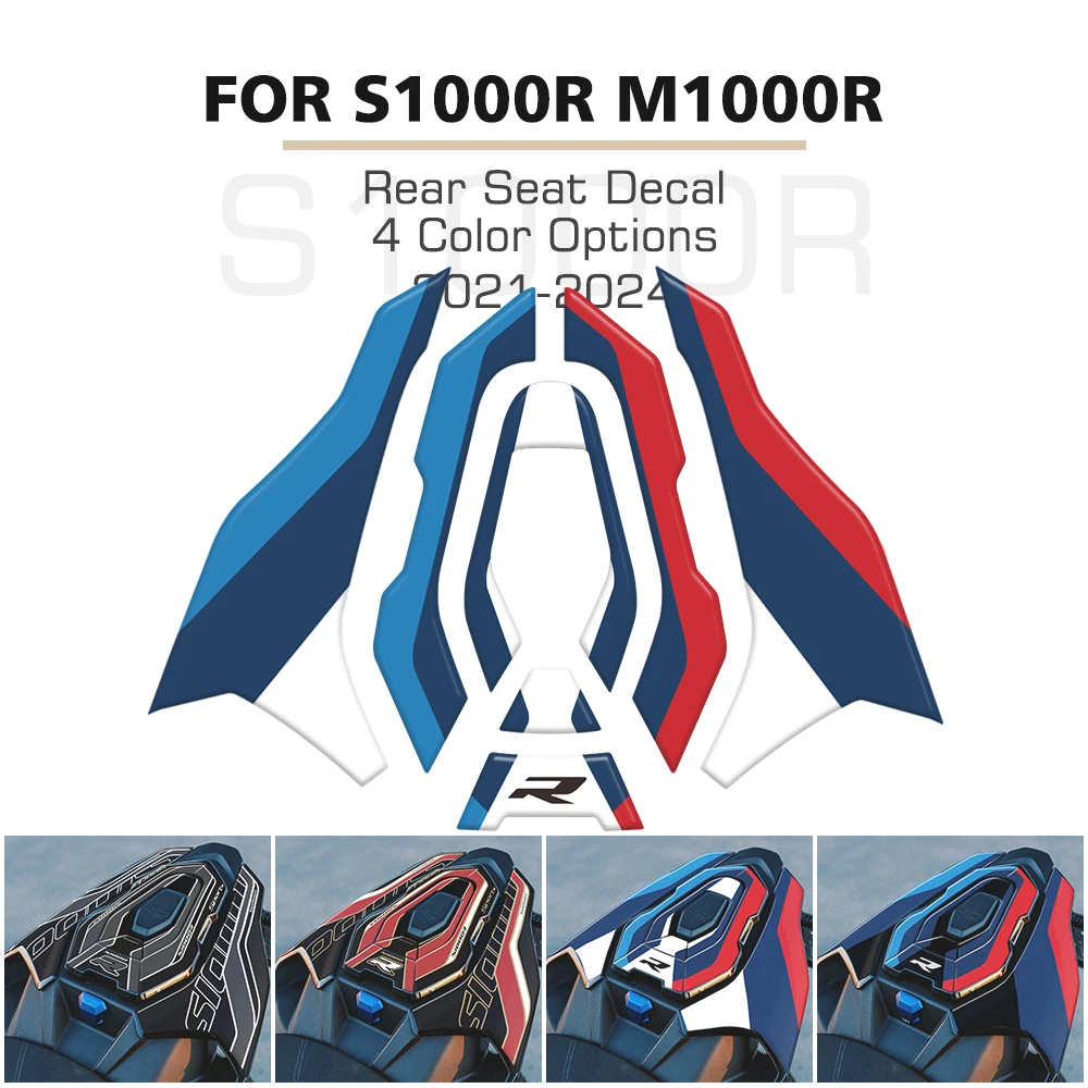 

3D Gel Motorcycle Rear Seat Fairing Paint Protection Decal Protector Kit Sticker For BMW S1000R S1000 R M 1000R 2021 2022 - 2024