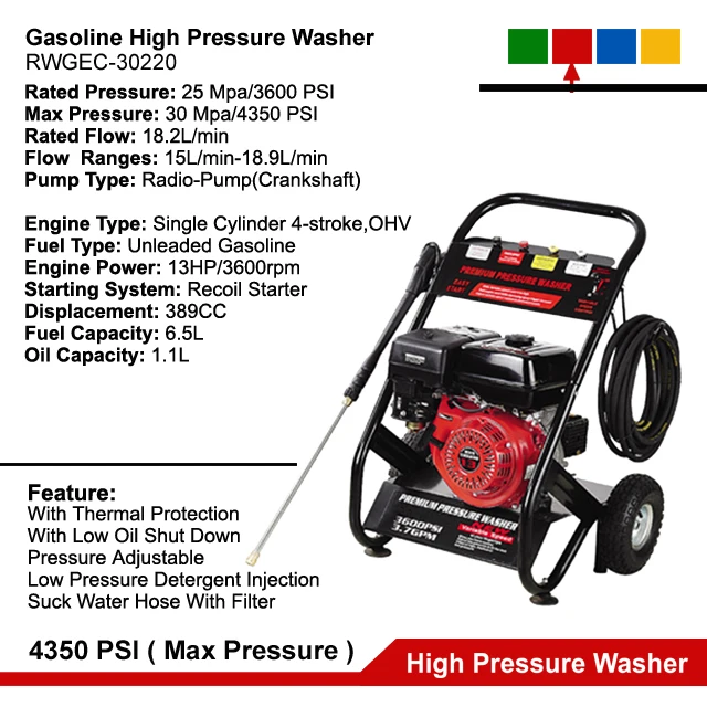 13HP Gasoline Engine High Pressure Cleaner Pump Hot Water Industrial Portable Petrol Pressure Washer Jet Cleaning Machine