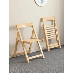 Silla de comedor plegable de madera maciza para el hogar, taburete de estudio moderno, simple, portátil, ahorro de espacio, taburete de respaldo para exteriores, restaurante