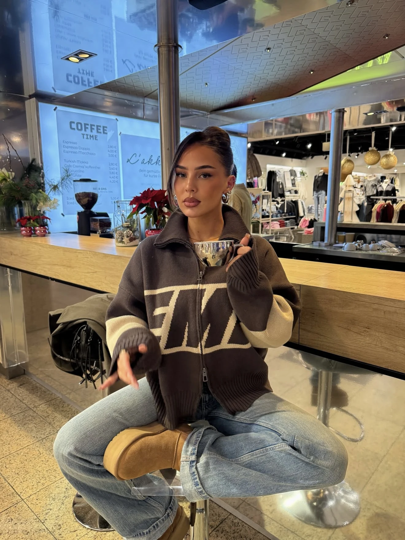 

Retro Men's Harajuku Spliced ​​Zip up Knit Sweater Fashion Casual Sweater Y2k Letter Embroidery Clothing Women's Cardigan Jumper