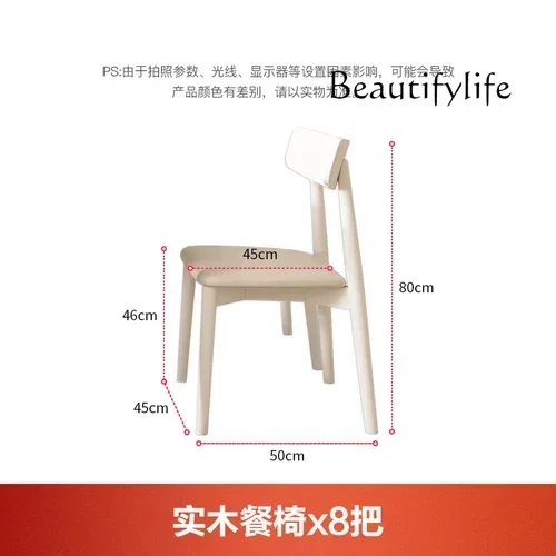 0 Tables et chaises de salle à manger de Style crème, plaque de pierre en bois massif, ensemble pour la maison