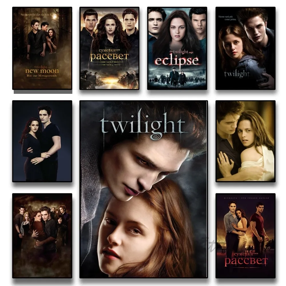 Classic Movie Twilight Edward Bella Poster Stickers Art Wall Murals Decor Game Room Decor Gifts HD Painting