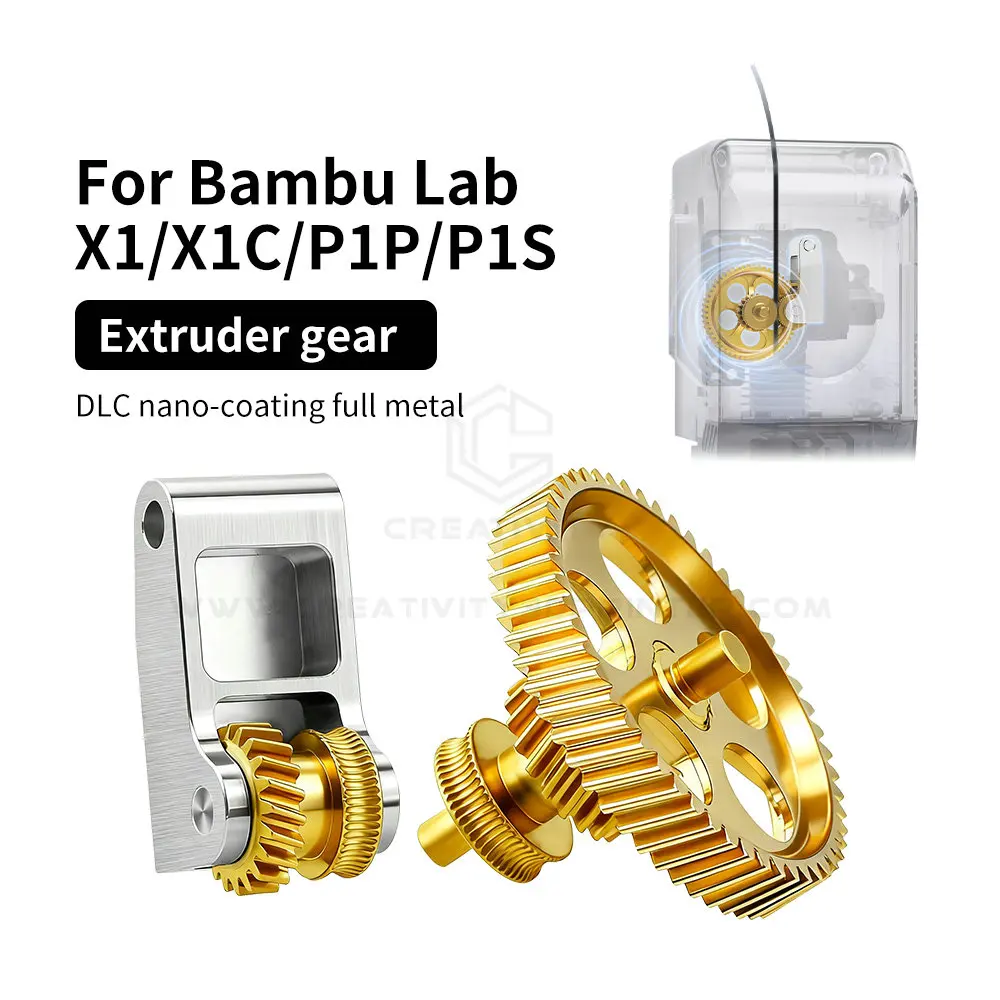 

For Bambu Lab p1p x1c Gear All Metal RNC Nano-Coated Hardened Steel Gear Lightweight High Strength For Bambu Lab P1 X1 series