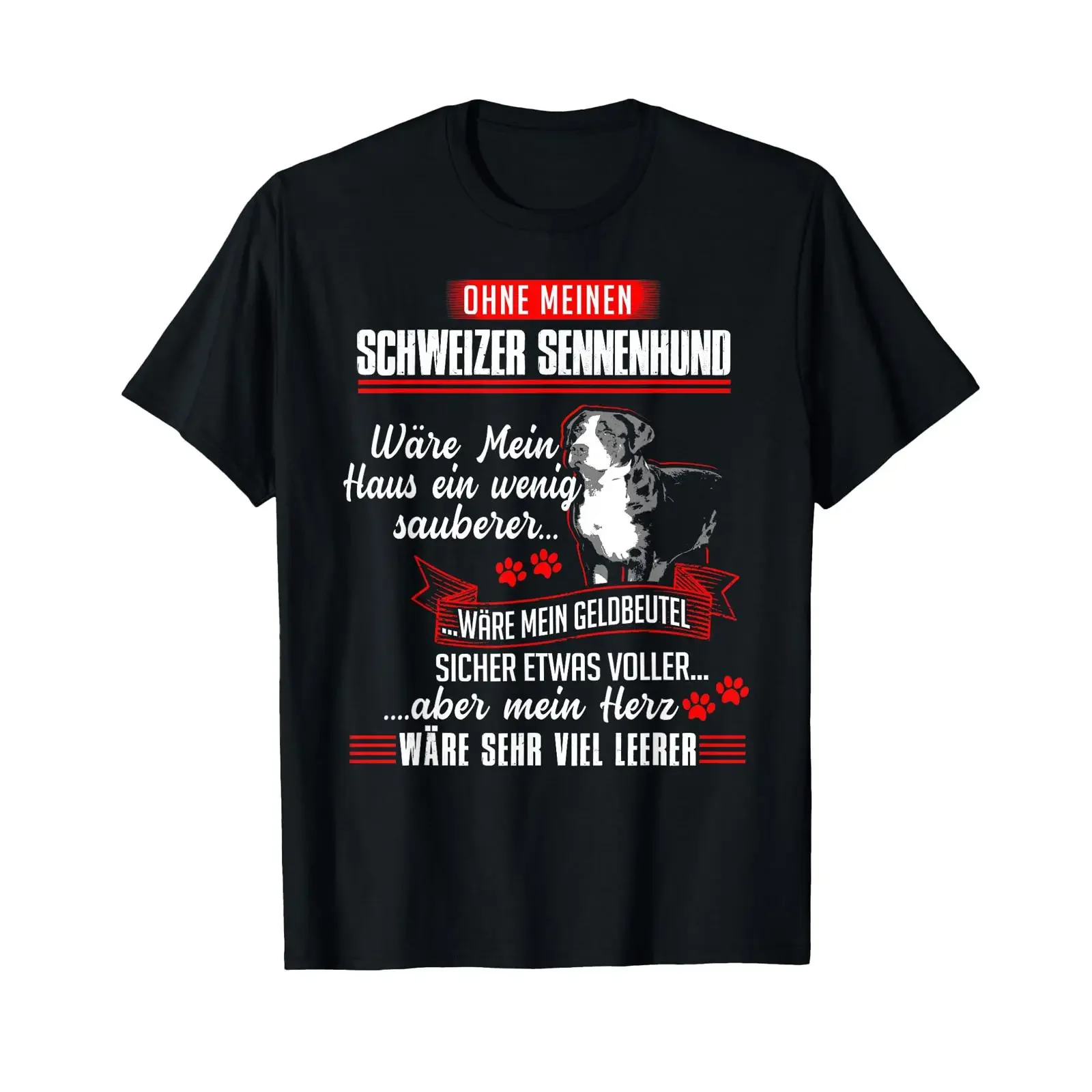 Swiss Mountain Dog Mummy T Shirt vintage Washed designer clothes Unisex graphic Slightly Casual Top For Everyday Wear fashion