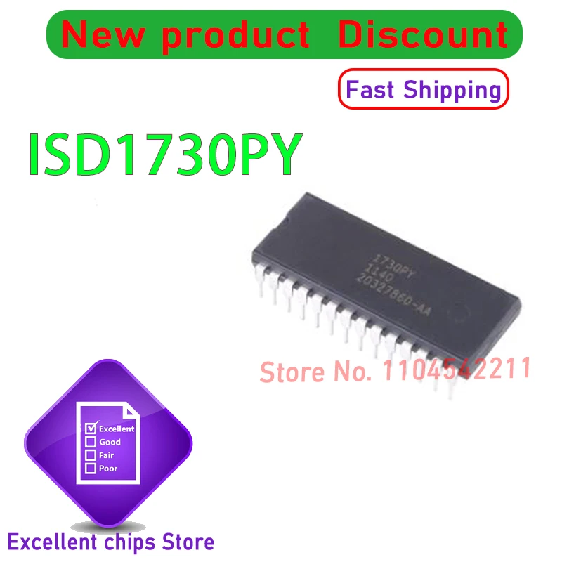 

5PCS/LOT ISD1730PY 1730PY ISD1730 DIP28 New original