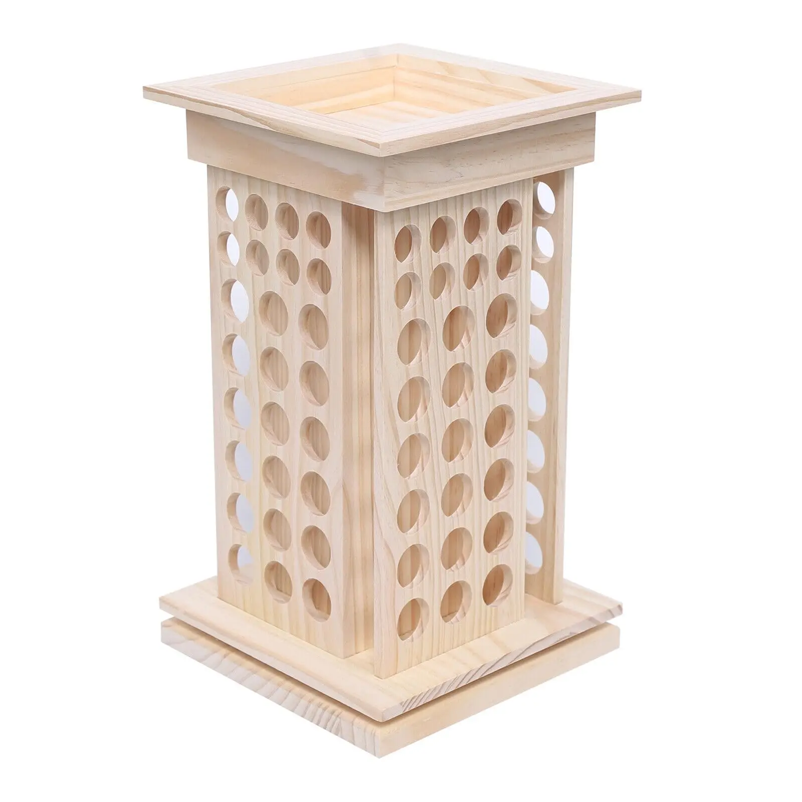 

Quality Rotating Essential Oil Rack for 5-15ml Roller Bottles, 8-Tier Wooden Cosmetic Sorting Rack for Perfume & Nail Polish Col
