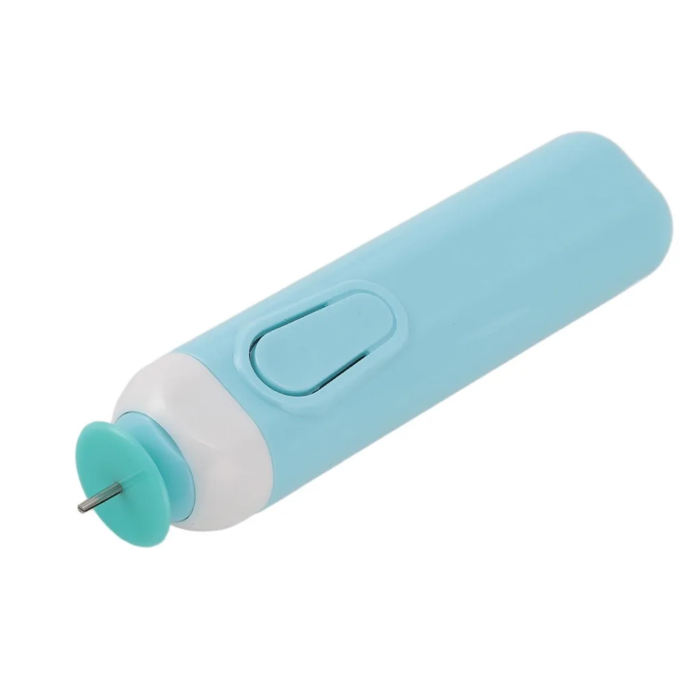 2pcs Plastic Metal Material Electric Quilling Pen Blue 4 Inch Length Electric Slotted Tool Paper Rolling Pen For DIY Art Crafts