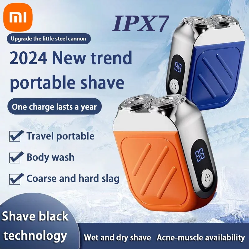 Xiaomi Electric Razor IPX7 Waterproof Mini Dual-head Magnetic Ultra-clean Shaving Portable Digital Display Electric Beard Knife