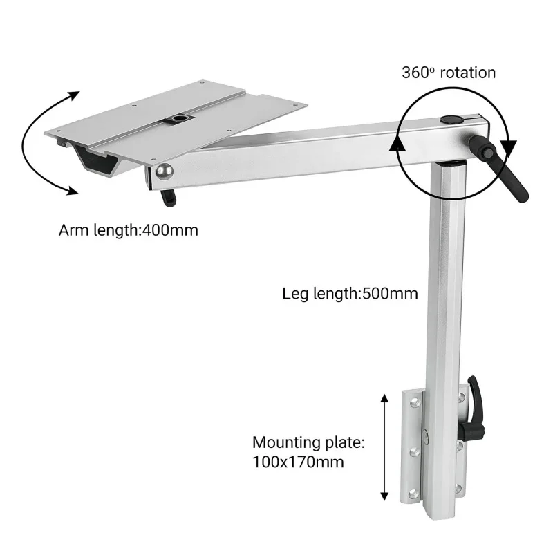 360 Degree Rotating RV Activity Table Leg Hidden Table Leg Detachable Modified Pull-Out Table Legs