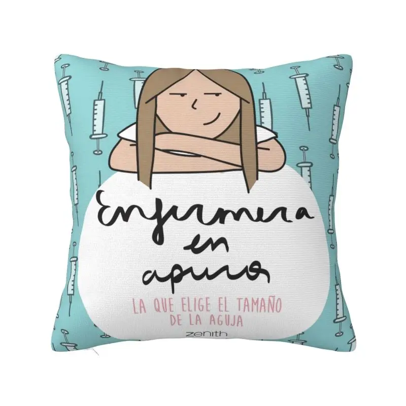 Enfermera En Apuros Doctor Nurse Medical Throw Pillow for Sofa Nordic Cushion Cover Soft Pillowcase