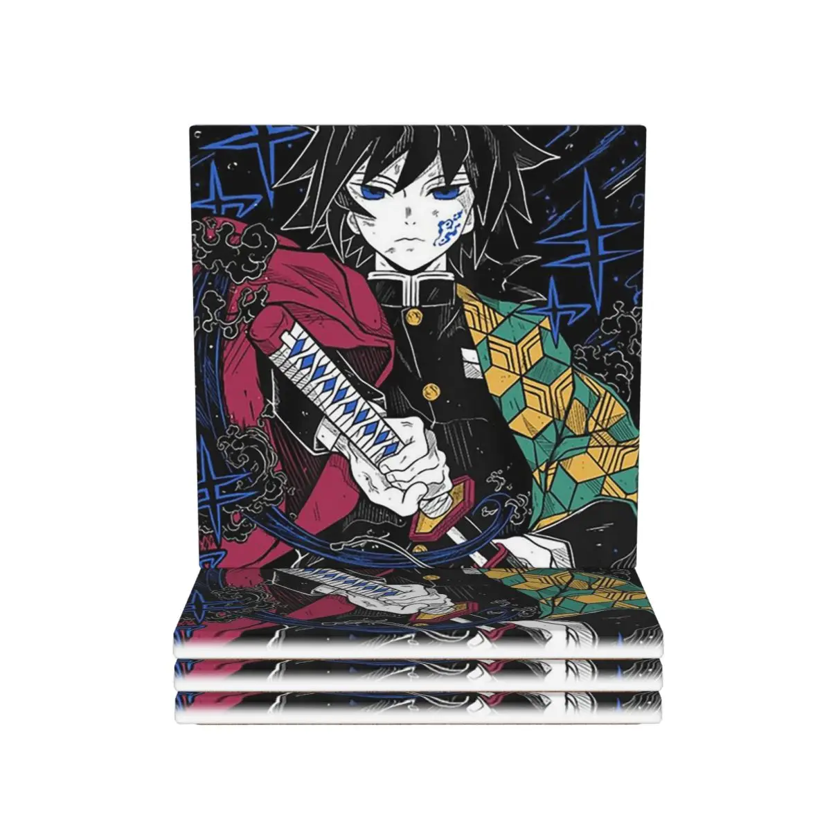 

Giyu Tomioka - Kimetsu No Yaiba Coaster Ceramics Hot Pad Decoration And Accessories For Table Mat For Kitchen Dining Table Mat