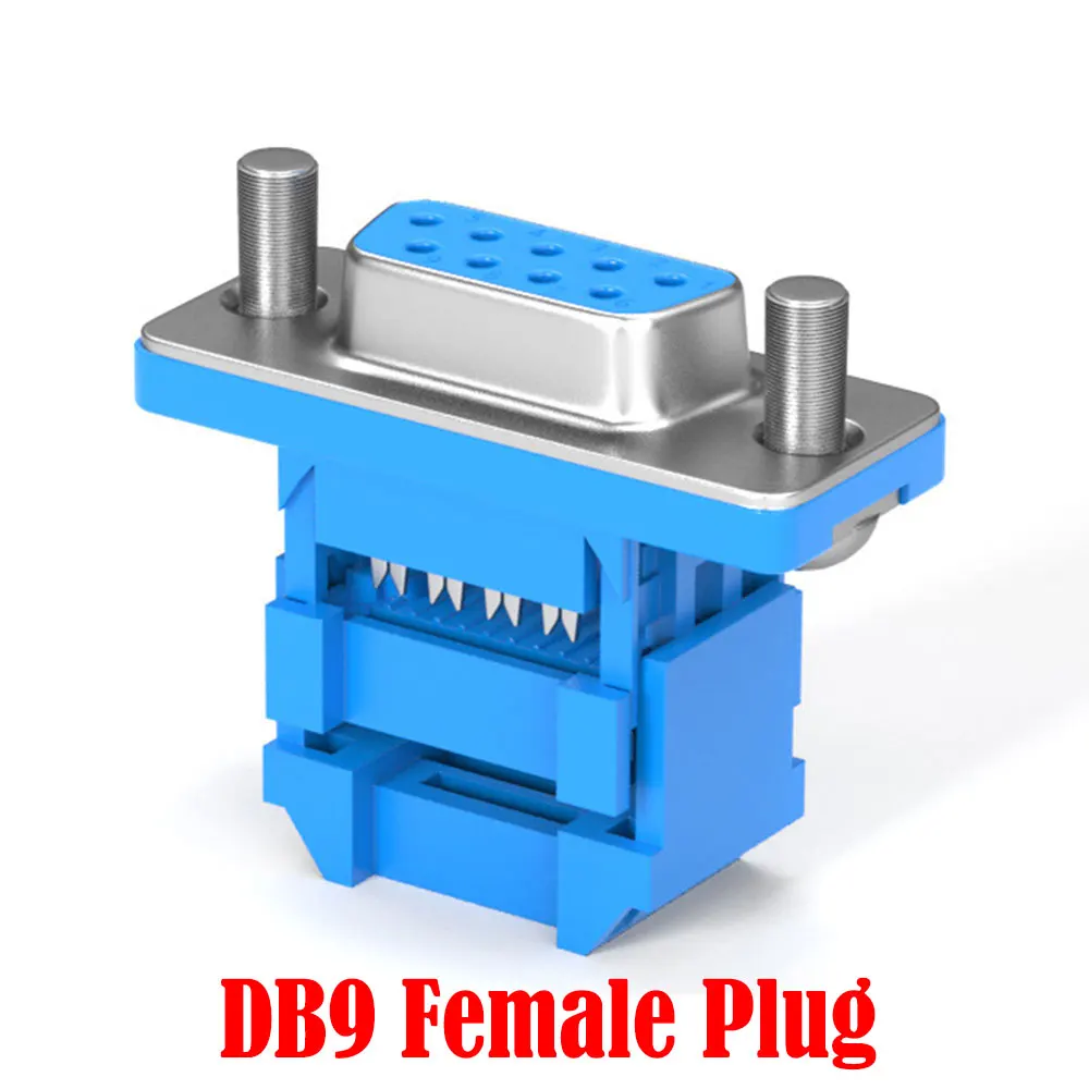 1Pcs D-SUB IDC Connector 9 15 25 37 Pin Male Female Shielding Cover Adapter For Flat Cable DB9 DB15 DB25 DB37 9P 15P 25P 37P