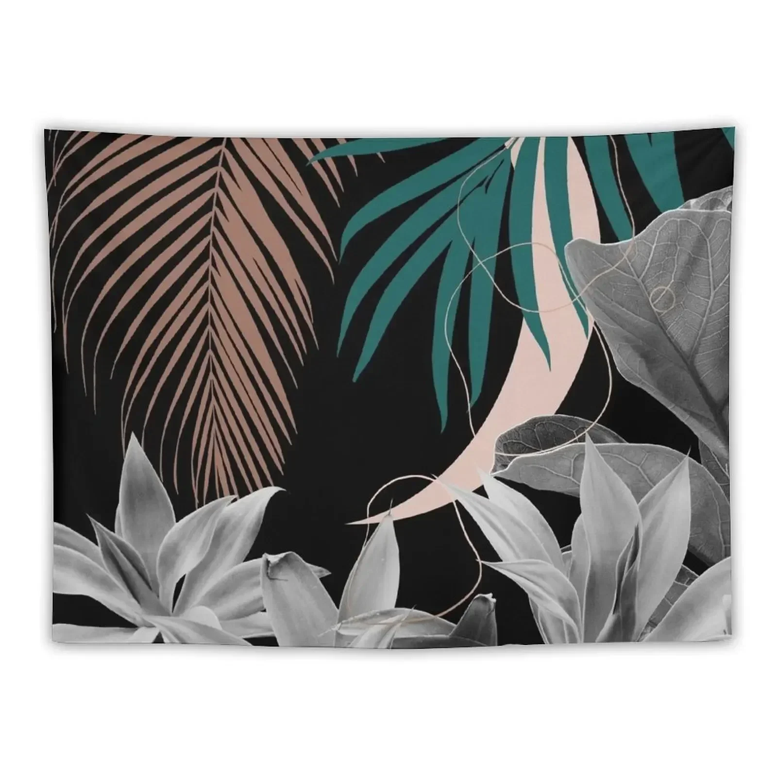 

Minimal Moon Agave Palm Night Finesse #1 #tropical #decor #art Tapestry Aesthetic Home Decor Wall Decoration Items Tapestry