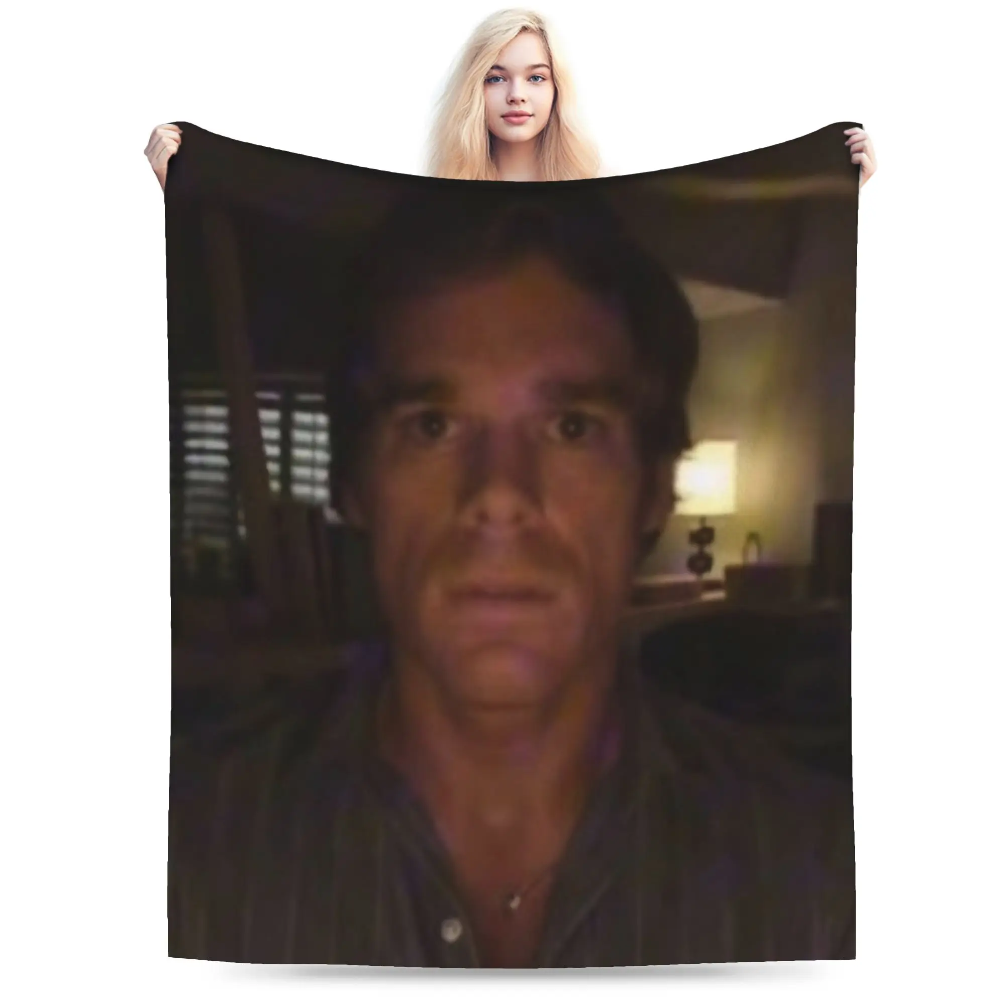 Dexter Morgan Stare  Blanket Super Soft Warm  Throw Blankets for Sofa 50x60 Inch Multiple Sizes Bedspreads