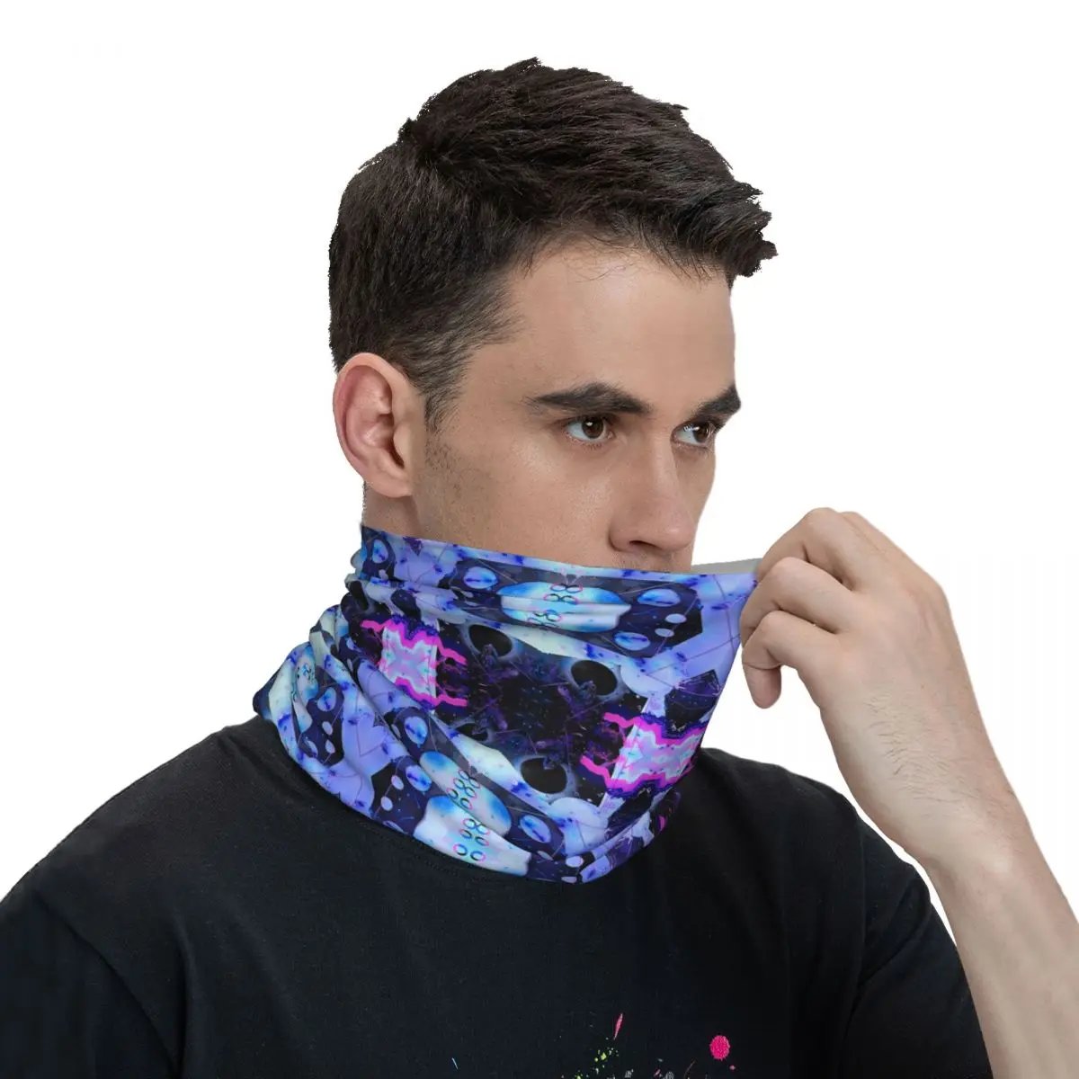 Lave En Glace Schal Halstuch Hals Gesichtsmaske Polyester