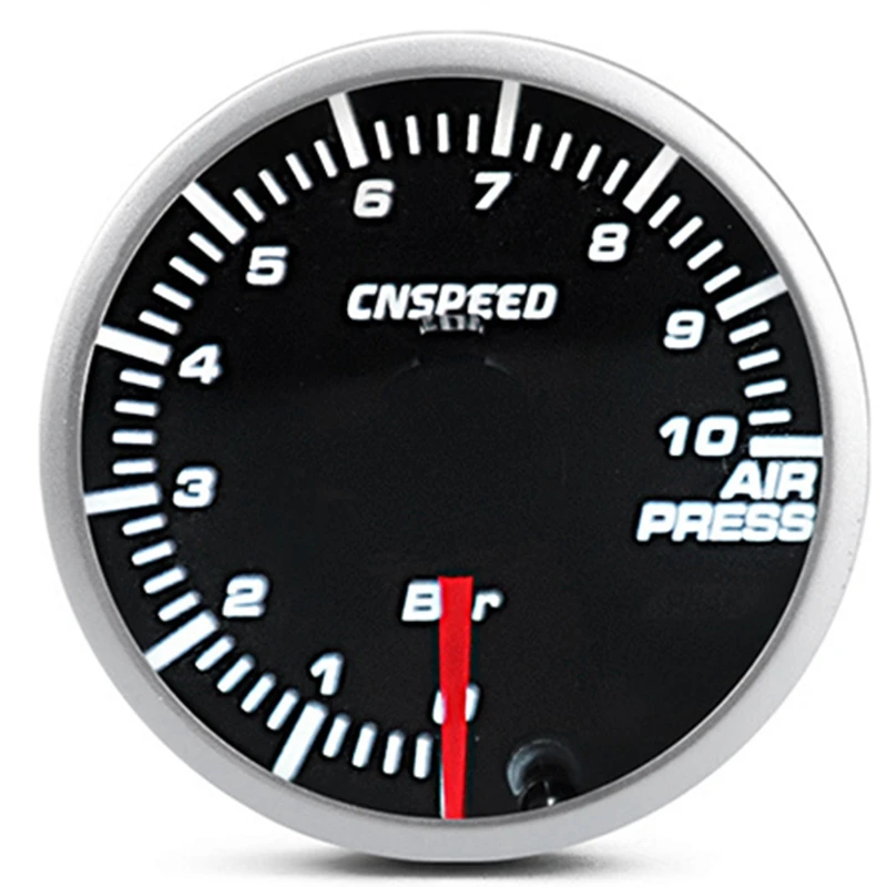 

CNSPEED 2 Inch 52mm Car 12V Air Pressure Gauge 0-10 Bar LED 10-Color Air Pressure Gauge Auto Car Gauge/Car Meter